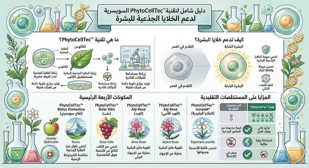 تقنية PhytoCellTec™ السويسري لدعم خلايا البشرة